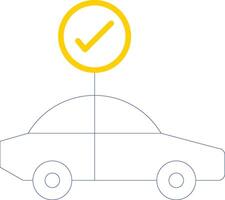 Car Check Line Two Colour Icon Design vector