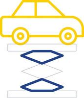 Car Jack Line Two Colour Icon Design vector