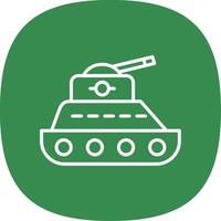 Tank Line Curve Icon Design vector