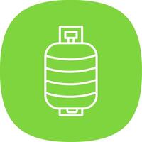 Tank Line Curve Icon Design vector