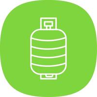 Tank Line Curve Icon Design vector