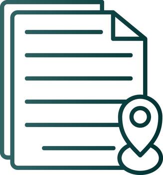 Document Line Gradient Icon vector