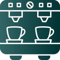 Coffee Machine Glyph Gradient Icon vector