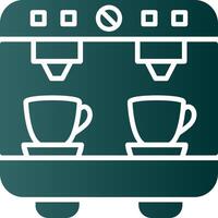 icono de gradiente de glifo de máquina de café vector