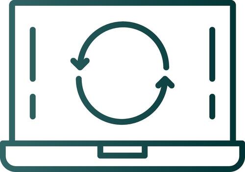 recargar línea degradado icono vector