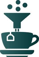 Coffee Filter Glyph Gradient Icon vector