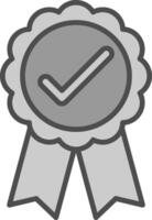 Badge Line Filled Greyscale Icon Design vector