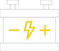 Car Battery Line Two Colour Icon Design vector