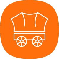 Wagon Line Curve Icon Design vector