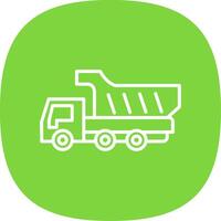 Truck Line Curve Icon Design vector