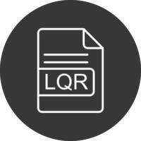 LQR File Format Line Inverted Icon Design vector