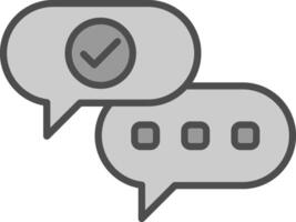 Conversation Line Filled Greyscale Icon Design vector