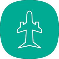 Plane Line Curve Icon Design vector
