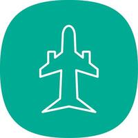 Plane Line Curve Icon Design vector