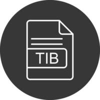 TIB File Format Line Inverted Icon Design vector