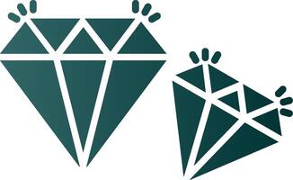 Diamond Glyph Gradient Icon vector