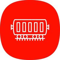 Train Cargo Line Curve Icon Design vector