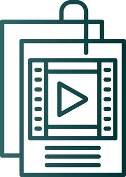 Script Line Gradient Icon vector