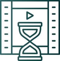 Duration Line Gradient Icon vector