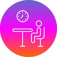 Nuclear Line Gradient Circle Icon vector