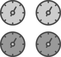 Dial Line Filled Greyscale Icon Design vector