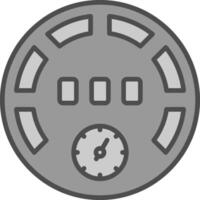 Gauge Line Filled Greyscale Icon Design vector