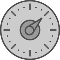Timer Line Filled Greyscale Icon Design vector