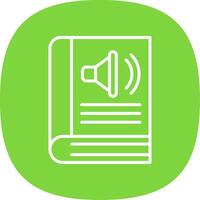 Audio Book Line Curve Icon Design vector