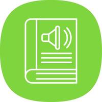 Audio Book Line Curve Icon Design vector