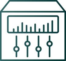 Sound Mixer Line Gradient Icon vector