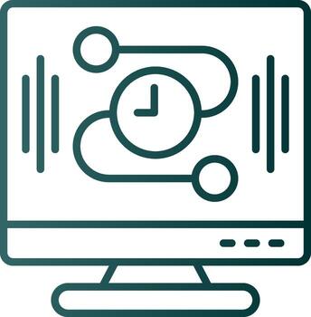 TimeLine Gradient Line Gradient Icon vector