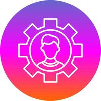 Coal Mining Line Gradient Circle Icon vector