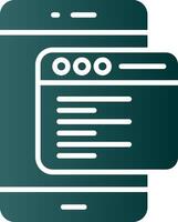 Smartphone Glyph Gradient Icon vector
