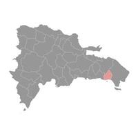 la romana provincia mapa, administrativo división de dominicano república. ilustración. vector