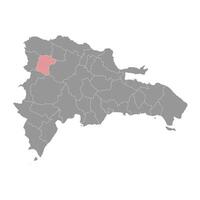 Santiago Rodriguez Province map, administrative division of Dominican Republic. illustration. vector