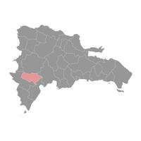 baoruco provincia mapa, administrativo división de dominicano república. ilustración. vector