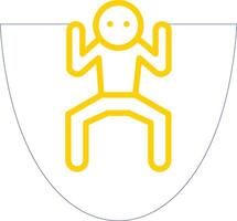Skipping Line Two Colour Icon Design vector