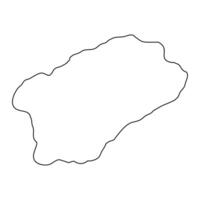 Santo Antao island map, Cape Verde. illustration. vector