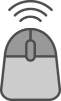 Mouse Line Filled Greyscale Icon Design vector