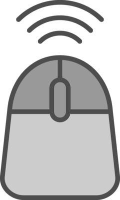Mouse Line Filled Greyscale Icon Design