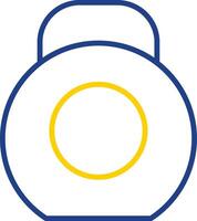Kettlebell Line Two Colour Icon Design vector