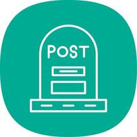 Post Line Curve Icon Design vector