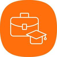 Apprentice Line Curve Icon Design vector