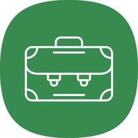 Briefcase Line Curve Icon Design vector