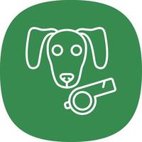 Dog Line Curve Icon Design vector