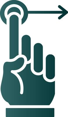 Hand Drag Glyph Gradient Icon
