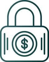 Padlock Line Gradient Icon vector