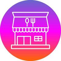 Restaurant Line Gradient Circle Icon vector