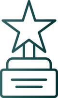 Star Line Gradient Icon vector