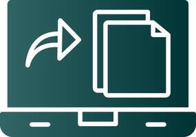 File Glyph Gradient Icon vector